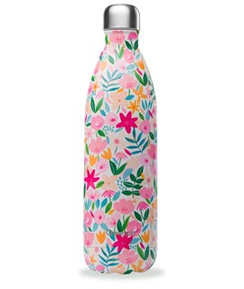 Qwetch Bouteille isotherme inox flora rose 1000ml - 10256